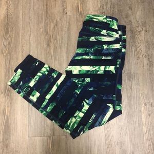 Athleta Leggings- Green and Blue